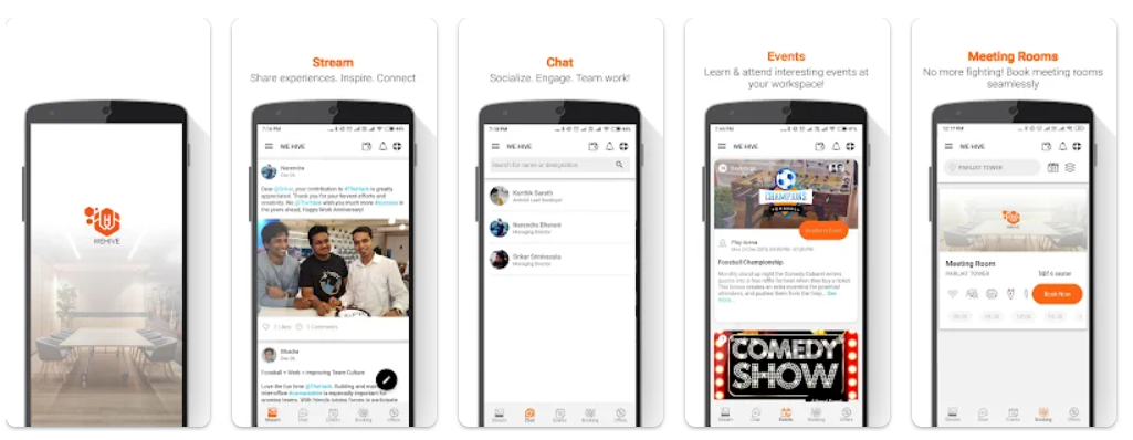 WeHive app screenshots from Google Play
